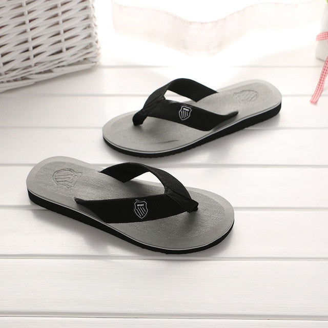 2019 New Arrival Summer Men Flip Flops High Quality Beach Sandals Anti-slip Zapatos Hombre Casual Shoes Wholesale A10