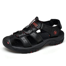 Load image into Gallery viewer, Classic Men Soft Sandals Comfortable Men Summer Shoes Leather Sandals Big Size Soft Sandals Men Roman Comfortable Men Summer