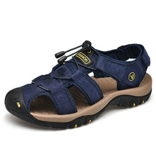 Load image into Gallery viewer, Classic Men Soft Sandals Comfortable Men Summer Shoes Leather Sandals Big Size Soft Sandals Men Roman Comfortable Men Summer
