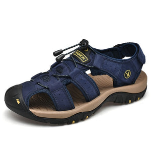 Classic Men Soft Sandals Comfortable Men Summer Shoes Leather Sandals Big Size Soft Sandals Men Roman Comfortable Men Summer