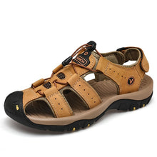 Load image into Gallery viewer, Classic Men Soft Sandals Comfortable Men Summer Shoes Leather Sandals Big Size Soft Sandals Men Roman Comfortable Men Summer