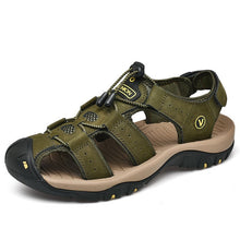Load image into Gallery viewer, Classic Men Soft Sandals Comfortable Men Summer Shoes Leather Sandals Big Size Soft Sandals Men Roman Comfortable Men Summer